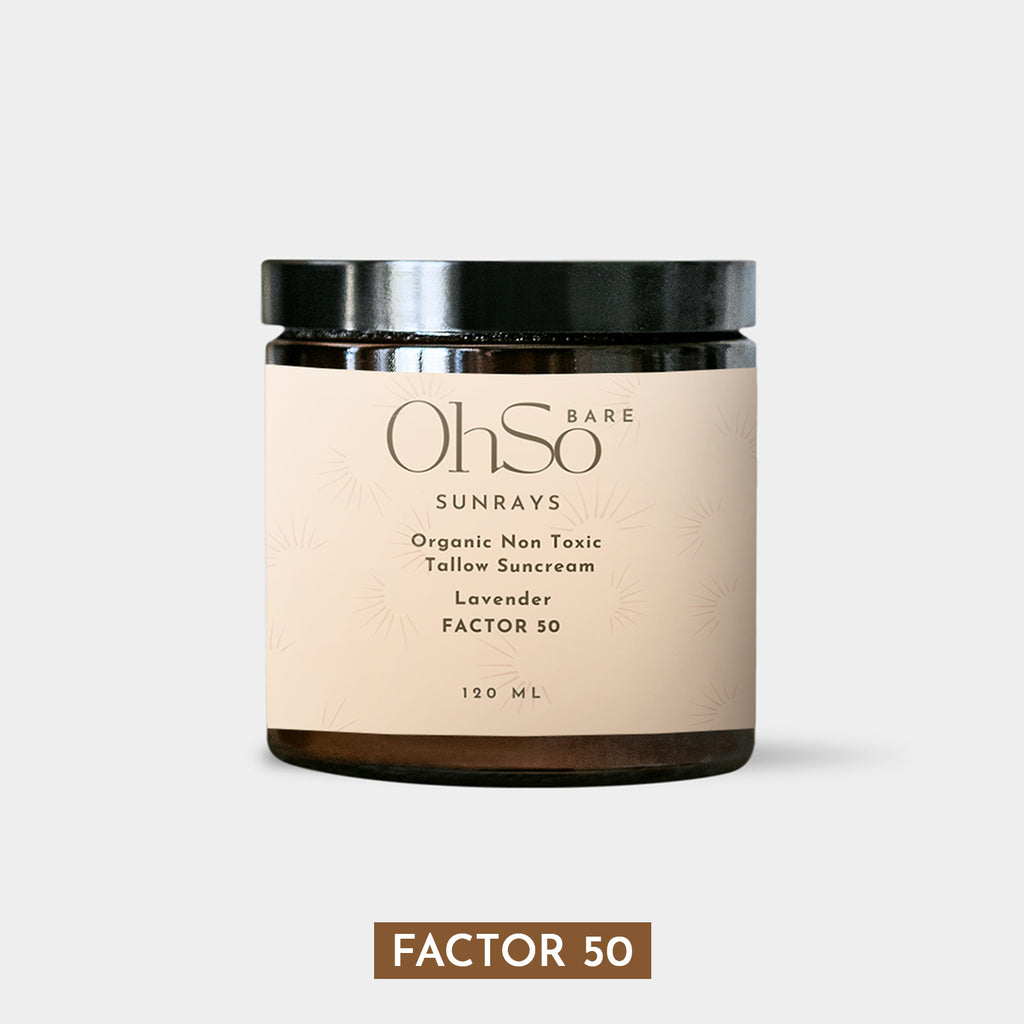 Sun Rays Additive SunRays Organic Non-Toxic Tallow Suncream Factor 50 – OhSo Bare