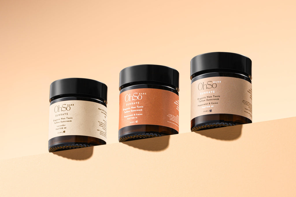 Mini Organic Non-Toxic Tallow Suncream trio